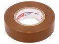 Tape: electrical insulating; W: 19mm; L: 20m; Thk: 0.15mm; brown PLYMOUTH PLH-N12-19-20/BW