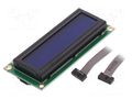 Display: LCD; 16x2; blue; 80x36mm; LED; Interface: I2C; 5VDC DFROBOT DF-DFR0063