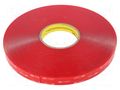 Tape: fixing; W: 19mm; L: 33m; Thk: 1mm; acrylic; transparent; UL-746C 3M 3M-4910-19-33