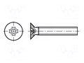 Screw; M2x8; 0.4; Head: countersunk; Phillips; PH1; steel; DIN 965 KRAFTBERG M2X8/D965B
