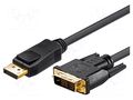 Cable; DisplayPort plug,DVI-D (24+1) plug; DisplayPort 1.1 GOOBAY MC.2300.1112.010BK
