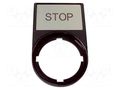 Bezel with description label; RMQ-Titan; 30x50mm EATON ELECTRIC M22S-ST-GB0