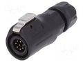 Connector: circular; plug; size 12; 02; male; PIN: 8; 125V; Quicklock LUTRONIC 0250-08