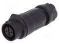 Connector: circular; plug; size 12; 02; female; PIN: 2; 125V; 5A; IP67 LUTRONIC 0260-02