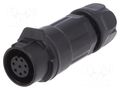 Connector: circular; plug; size 12; 02; female; PIN: 8; 125V; 3A; IP67 LUTRONIC 0260-08