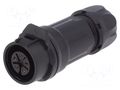 Connector: circular; plug; size 16; 02; female; PIN: 5; 400V; 5A; IP67 LUTRONIC 0261-05
