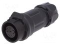 Connector: circular; plug; size 16; 02; female; PIN: 8; 400V; 5A; IP67 LUTRONIC 0261-08