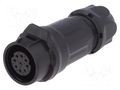 Connector: circular; plug; size 16; 02; female; PIN: 9; 400V; 5A; IP67 LUTRONIC 0261-09