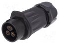 Connector: circular; plug; size 20; 02; female; PIN: 3; 500V; 20A LUTRONIC 0262-03