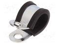 Fixing clamp; ØBundle : 22mm; W: 25mm; steel; Cover material: EPDM MPC INDUSTRIES MPC-LKD12225