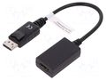 Adapter; DisplayPort plug,HDMI socket; DisplayPort 1.1a; 150mm DIGITUS AK-340408-001-S