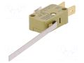 Microswitch SNAP ACTION; 16A/250VAC; with lever; SPDT; ON-(ON) SAIA-BURGESS XG02W-88-P47Z1
