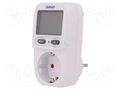 Controller; IP20; 16A; 0÷50°C; Range: 0,000÷9999 COST/kWh/W/V ORNO OR-WAT-419-SCHUKO
