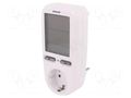 Controller; IP20; 16A; 0÷50°C; 150÷276VAC 45÷65Hz; Display: LCD ORNO OR-WAT-435-SCHUKO