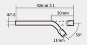 Antgalis lenktas 11mm SI-126B-100 lituokliui, Proskit 5SI-126T-8D