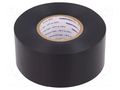 Tape: electrical insulating; W: 38mm; L: 20m; Thk: 0.21mm; black HELLERMANNTYTON HTAPE-FLX2-38