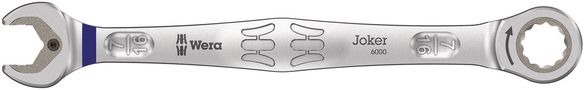 6000 Joker Ratcheting combination wrenches, Imperial, 7/16"x165.0, Wera 05073282001
