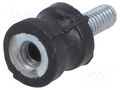 Vibration damper; M4; Ø: 10mm; rubber; L: 10mm; Thread len: 10mm ELESA+GANTER DVC2-434051