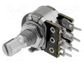 Potentiometer: shaft; single turn; 22kΩ; 100mW; ±20%; on panel,PCB TELPOD PRP162G-22K-A