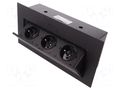 Plug socket strip: furniture; furniture socket; IP20; 16A; 2500W ORNO OR-AE-1371/B