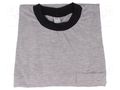 T-shirt; ESD; L (unisex); carbon fiber; grey ELME ESDTSHIRT-G/L