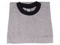 T-shirt; ESD; M (unisex); carbon fiber; grey ELME ESDTSHIRT-G/M