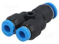 Tee fitting; reductive,plug-in; -0.95÷6bar; polymer; Øout: 4mm FESTO QSMY-6-4