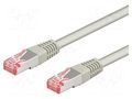 Patch cord; RJ45 plug,both sides; S/FTP; 6; stranded; Cu; LSZH Goobay S/FTP6-CU-050GY