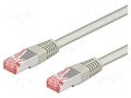 Patch cord; S/FTP; Cat: 6a; RJ45 plug,both sides; stranded; Cu GOOBAY S/FTP6A-CU-015GY