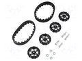 Tracks; Kit: 4 wheels,nut x2,washer x2,screw x4; black; Ø: 35mm POLOLU POLOLU-3030