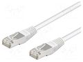 Patch cord; RJ45 plug,both sides; SF/UTP; 5e; stranded; CCA; PVC Goobay SF/UTP5-CCA-150WH