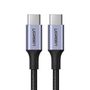 Ugreen US316 70427 USB-C - USB-C PD QC FCP cable 100W 5A 480Mb/s 1m - gray, Ugreen 6957303805228 6957303805228