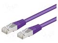 Patch cord; RJ45 plug,both sides; SF/UTP; 5e; stranded; CCA; PVC Goobay SF/UTP5-CCA-020VI