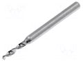 Drill bit; Ø: 0.9mm; L: 38.2mm; tungsten carbide; 1/8"; 3.175mm; PCB KEMMER PRAEZISION SM32-0.9