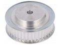 Belt pulley; AT5; W: 16mm; whell width: 27mm; Ø: 56.05mm; aluminium OPTIBELT 27-AT5-36-200ZA