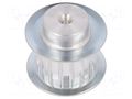 Belt pulley; AT5; W: 16mm; whell width: 27mm; Ø: 24.2mm; aluminium OPTIBELT 27-AT5-16-200ZA