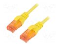 Patch cord; RJ45 plug,both sides; U/UTP; 6; stranded; Cu; LSZH DIGITUS DK-1617-100/Y