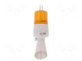 Signaller: lighting-sound; 24VDC; LED; amber; IP54; Ø86x233mm QLIGHT S60ADL-24-A