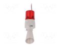 Signaller: lighting-sound; 24VDC; xenon arc lamp; red; IP54; S60AD QLIGHT S60ADS-24-R