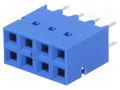 Connector: PCB to PCB; socket; female; PIN: 8; Dubox®; 2A; straight AMPHENOL COMMUNICATIONS SOLUTIONS 87606-804LF