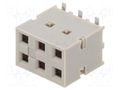 Connector: PCB to PCB; socket; female; PIN: 6; Dubox®; vertical; SMT AMPHENOL COMMUNICATIONS SOLUTIONS 89898-303ALF