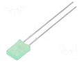 LED; yellow green; rectangular; 5x2x7.05mm; 9÷20mcd; 130°; 20mA LUCKYLIGHT LL-253GD1G-1B