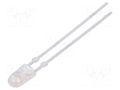 LED; white cold; oval; 3.9x3.2mm; 110/40°; Front: convex; 20mA LUCKYLIGHT LL-434WC2Q-W2-3P-T