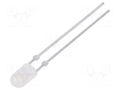 LED; white cold; oval; 3.9x3.2mm; 2200÷3800mcd; 110/40°; 20mA LUCKYLIGHT LL-434WM2Q-W2-3P-T