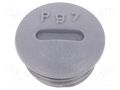 Stopper; PG7; polyamide; dark grey; Thread: PG; 6mm; 10pcs. ALPHA WIRE HPP7-SL080