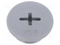 Stopper; PG9; polyamide; dark grey; Thread: PG; 6mm; 10pcs. ALPHA WIRE HPP9-SL080