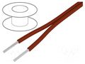 Wire; ÖLFLEX® HEAT 180 SiZ; 2x0.75mm2; Cu; stranded; silicone; red LAPP HEAT180SIZ2X0.75
