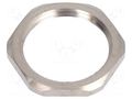 Nut; PG16; stainless steel; 27mm; Thread: PG; GM-INOX HUMMEL HUMMEL-1161160008
