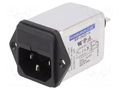 Connector: AC supply; socket; male; Inom: 4A; Ir: 0.35mA; 250VAC ROXBURGH EMC RIR0422H