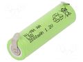 Re-battery: Ni-MH; AA; 1.2V; 2000mAh; soldering lugs; Ø14.5x49.5mm JJJ ACCU-AA2000E-BL